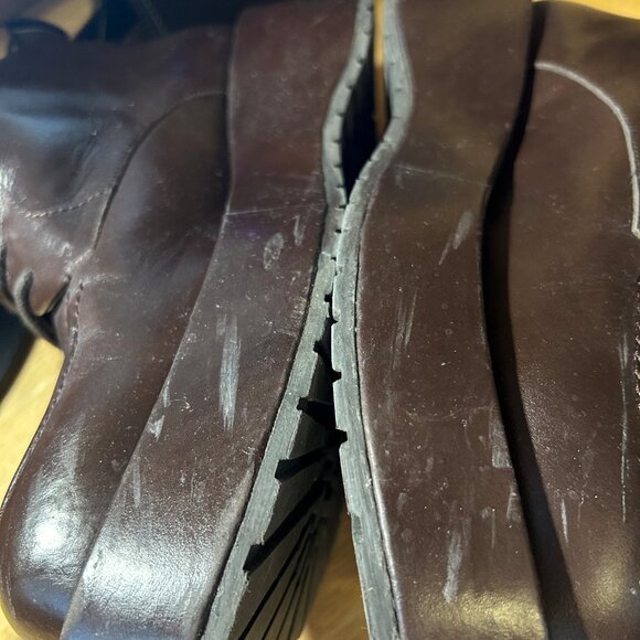 Womens Paloma Barcelo Dark Brown Leather Platform Shoe Bootie 38 US/7.5 - 8 - Picture 15 of 16